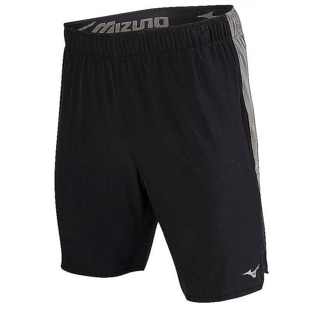 Panske Šortky Mizuno Alpha 8.5 Bezecke Čierne Vypredaj YIQG51870